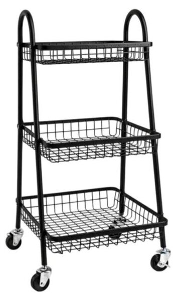 Verk 27489 Típatrový kovový regál na kolekách 78 x 40 x 32 cm, erný