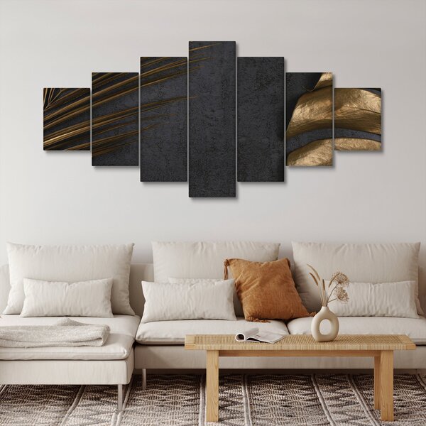 Obraz se zlatými listy (210x100 cm)