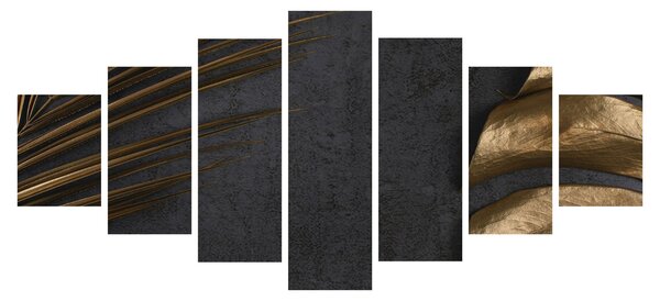 Obraz se zlatými listy (210x100 cm)