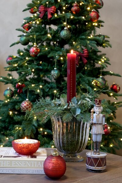 Hudební natahovací skříňka Louskáček Cherry Noël – Ø 8,5*28 cm - Chic Antique