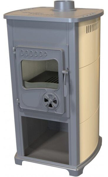 BELLA THALIA, krbová kamna BELLA THALIA ECO, teplovzduná 5,4 kW, krémová