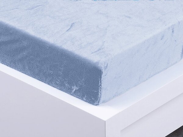 XPOSE® Mikroplyšové prostěradlo Exclusive - světle modré 90x200 cm