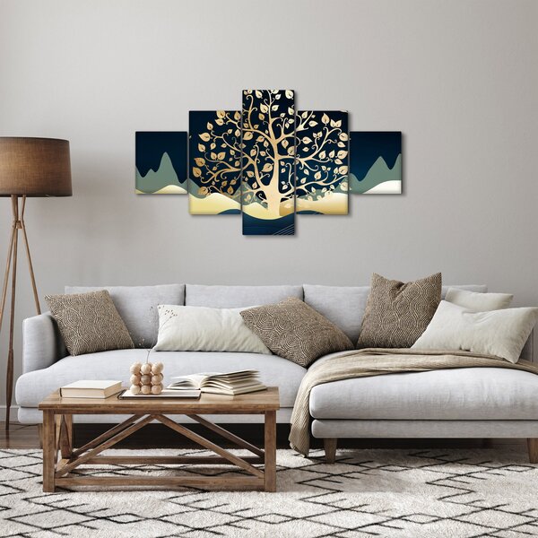 Obraz zlatého stromu (125x70 cm)