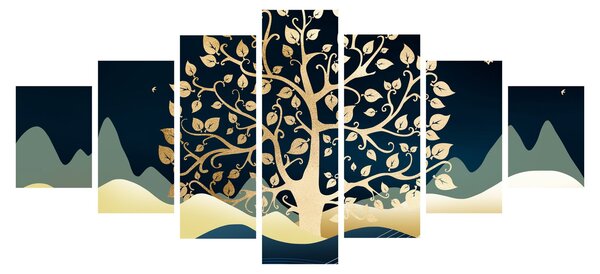 Obraz zlatého stromu (210x100 cm)