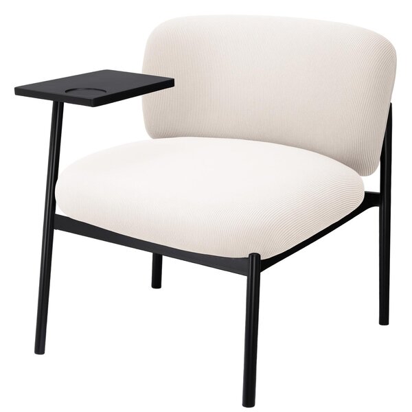 COMHOMA lounge chair recliner armchair wing chair modern, alounné křeslo s kovovými nohami, jednolková pohovka do obývacího pokoje/lonice/zahrady, béová barva