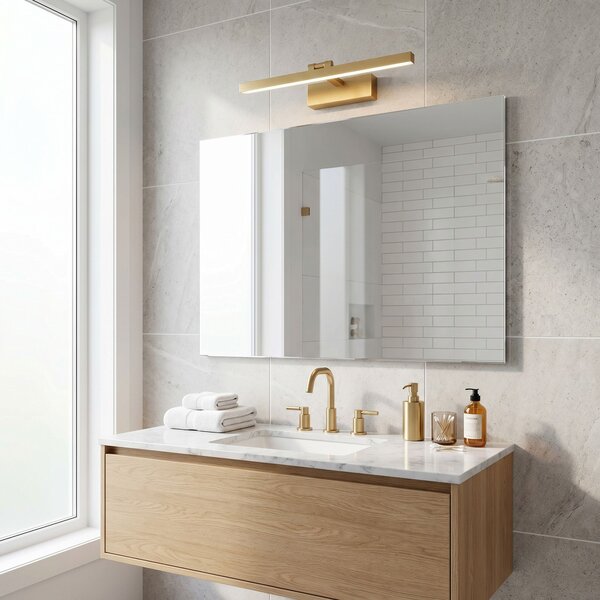 Toolight APP1865-1W, koupelnová LED svítilna, 800 mm, broušená ocel, OSW-66021