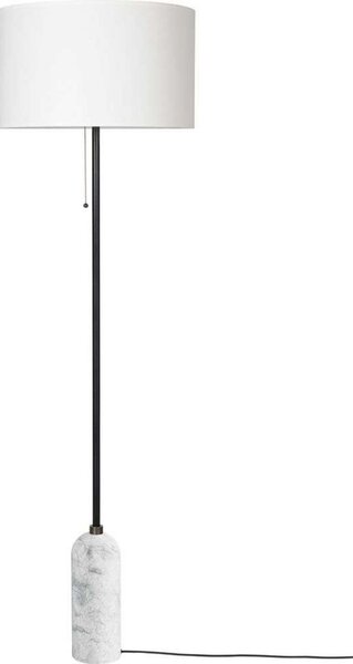 Stojací Lampa GUBI, stmívatelné, Šedá, Obývací pokoj, Mramor