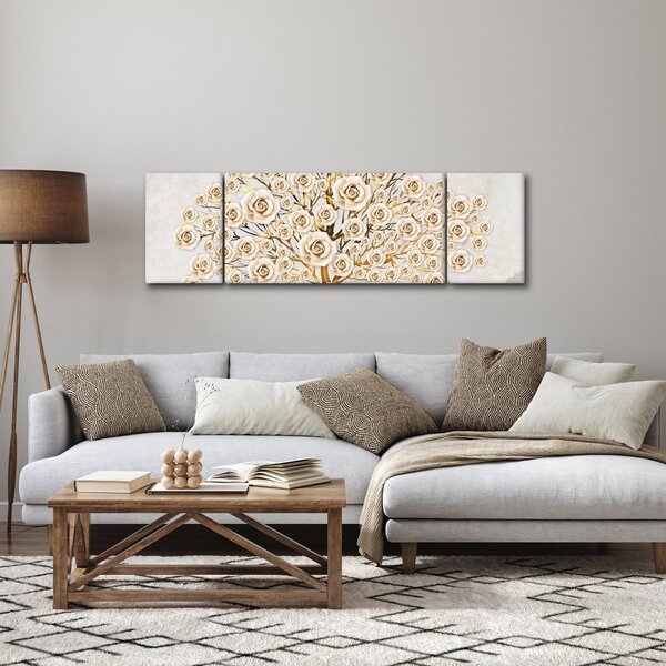 Obraz květinového stromu (170x50 cm)