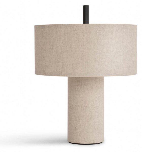 Stolní lampa New Works, Margin, stmívatelné, Béžová, Obývací pokoj, Tkanina / Textil, Skandinávský