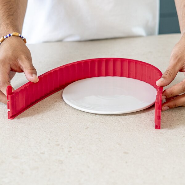 Forma na koláč coox QUICHE s porcelán. základnou průměr 18 cm, červená