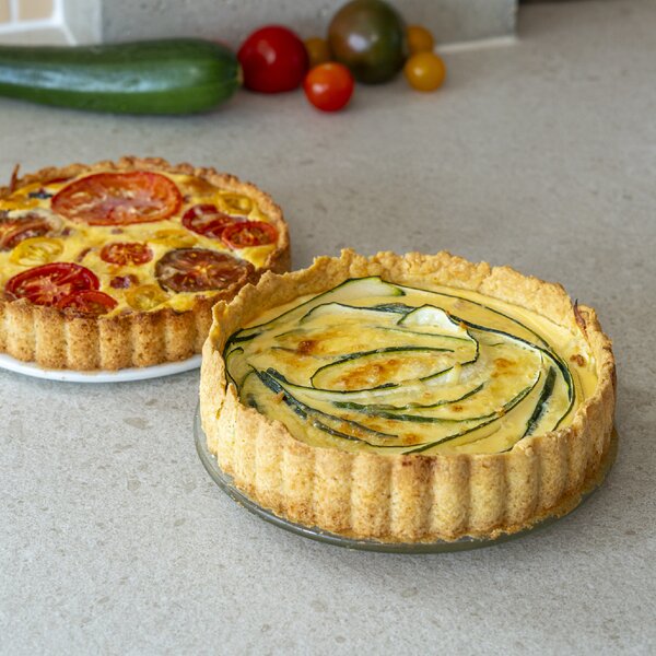 Forma na koláč coox QUICHE se skleněn. základnou a nožkami průměr 18 cm Barva: Červená