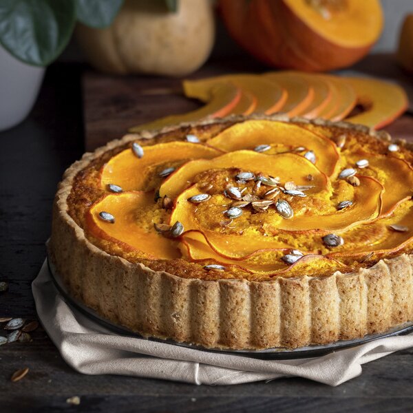 Forma na koláč coox QUICHE průměr 26 cm se sklen. základnou a nožkami Barva: Modrá