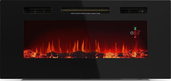 Klarstein Inteligentní elektrický krb Galeras, 2 nastavení teploty, 16 - 30°| Iluze plamene LED, Monost pipojení k IOT
