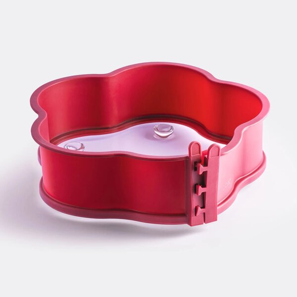 Forma coox SPRING FLOWER průměr 26 cm se skleněnou základnou a nožičkami, červená