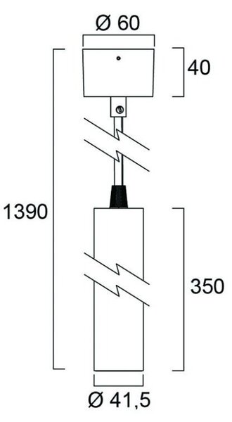 Sylvania 0006188 závěsné svítidlo Pixo Mini PENDANT 520lm 3000K MB černá