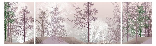 Obraz lesa (170x50 cm)