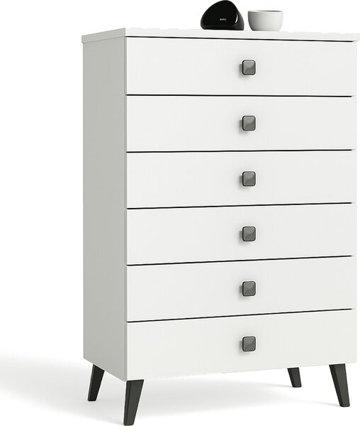 Akord Kredenc Mobi bílá/erná 60x37x104 cm
