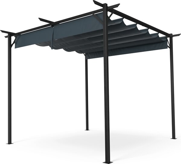 Blumfeldt Pergola 3x3 m - polyesterová stecha odolná vi povtrnostním vlivm, ocelový rám s prákovým nástikem, celoroní pouití, snadná montá, moderní design na zahradu a terasu
