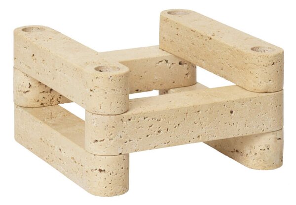 Ferm Living Svícen Newel, travertine