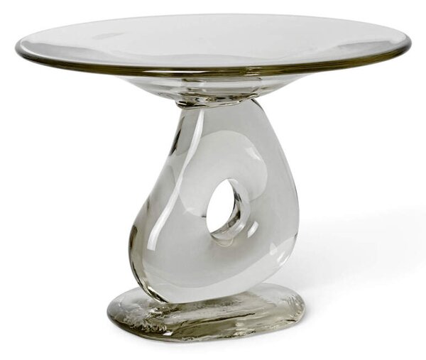 Ferm Living Skleněný podnos Damo Ø30, clear