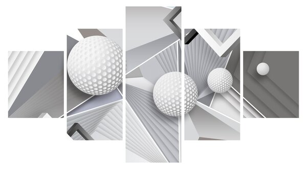 Geometrický abstraktní obraz (125x70 cm)