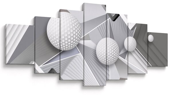 Geometrický abstraktní obraz (210x100 cm)