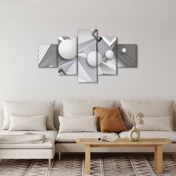 Geometrický abstraktní obraz (125x70 cm)