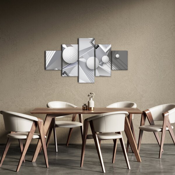 Geometrický abstraktní obraz (125x70 cm)