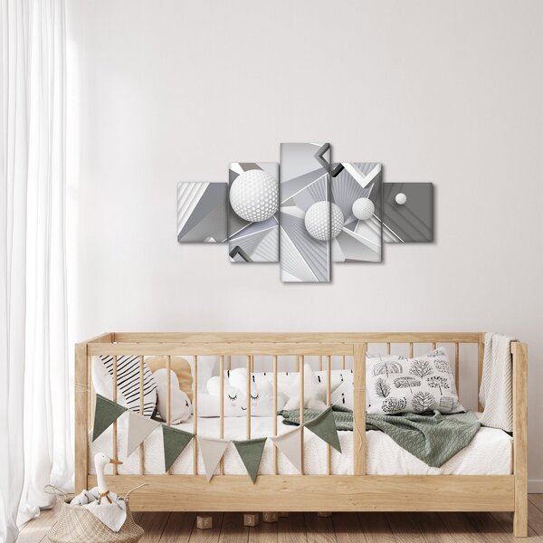 Geometrický abstraktní obraz (125x70 cm)