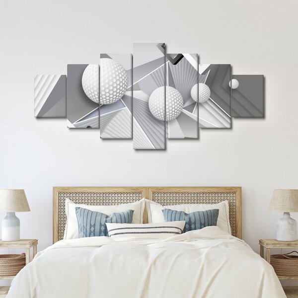 Geometrický abstraktní obraz (210x100 cm)