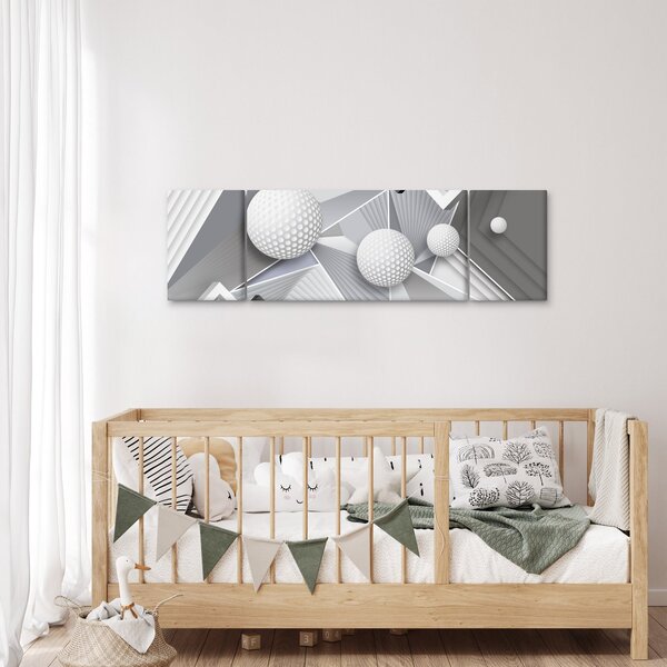 Geometrický abstraktní obraz (170x50 cm)