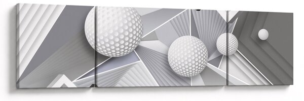 Geometrický abstraktní obraz (170x50 cm)
