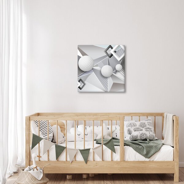Geometrický abstraktní obraz (30x30 cm)