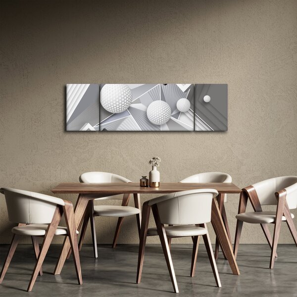Geometrický abstraktní obraz (170x50 cm)