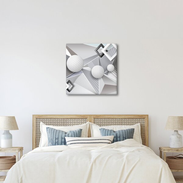Geometrický abstraktní obraz (30x30 cm)