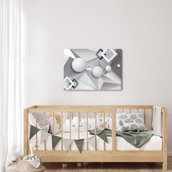Geometrický abstraktní obraz (70x50 cm)