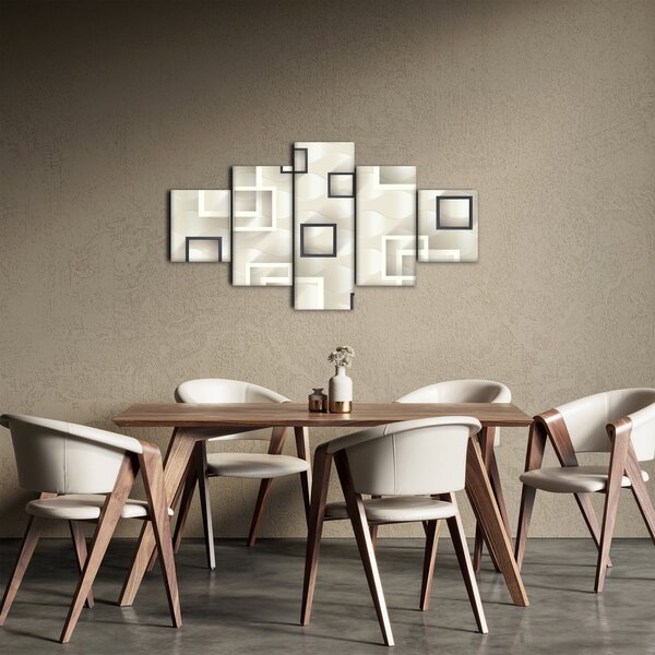 Geometrický abstraktní obraz (125x70 cm)