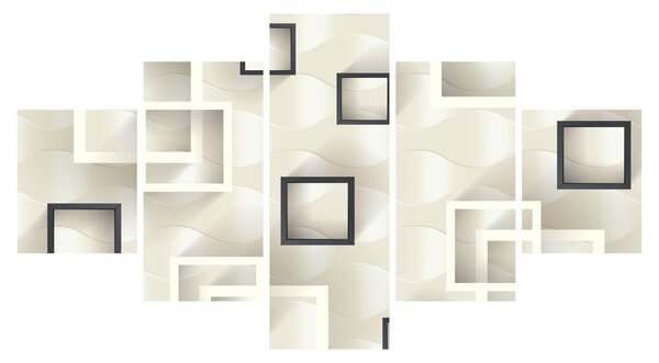 Geometrický abstraktní obraz (125x70 cm)