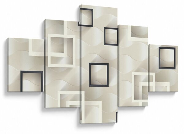Geometrický abstraktní obraz (125x70 cm)