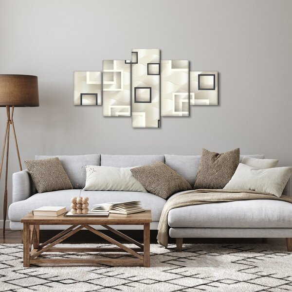 Geometrický abstraktní obraz (125x70 cm)