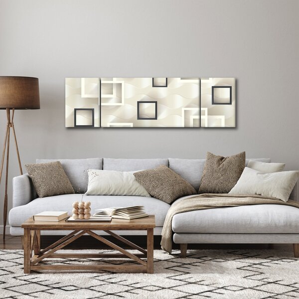 Geometrický abstraktní obraz (170x50 cm)