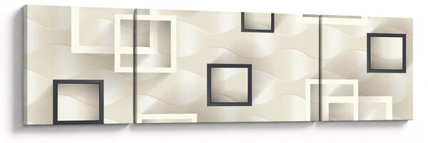 Geometrický abstraktní obraz (170x50 cm)