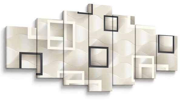 Geometrický abstraktní obraz (210x100 cm)