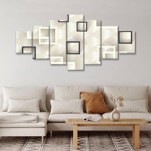 Geometrický abstraktní obraz (210x100 cm)