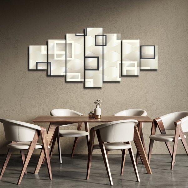 Geometrický abstraktní obraz (210x100 cm)