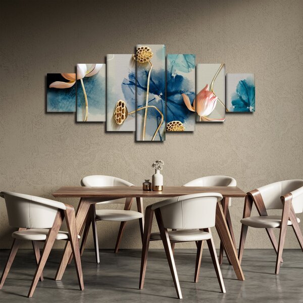 Obraz s květy (210x100 cm)