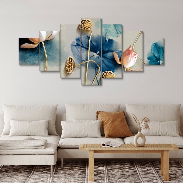 Obraz s květy (210x100 cm)