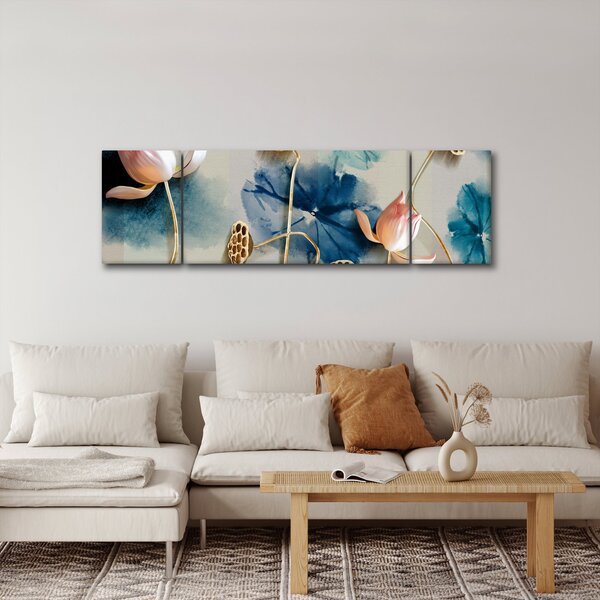 Obraz s květy (170x50 cm)