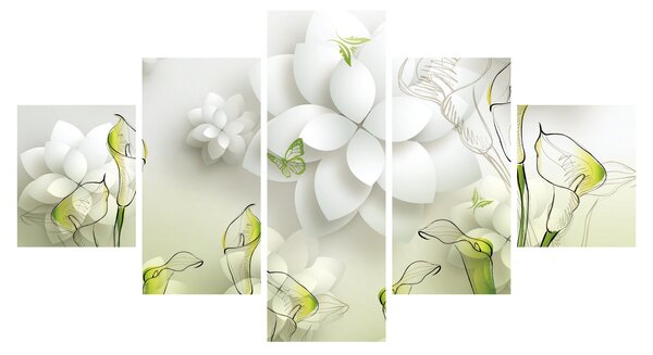 Obraz s květy (125x70 cm)
