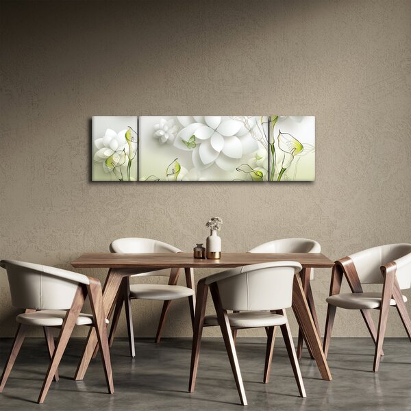 Obraz s květy (170x50 cm)